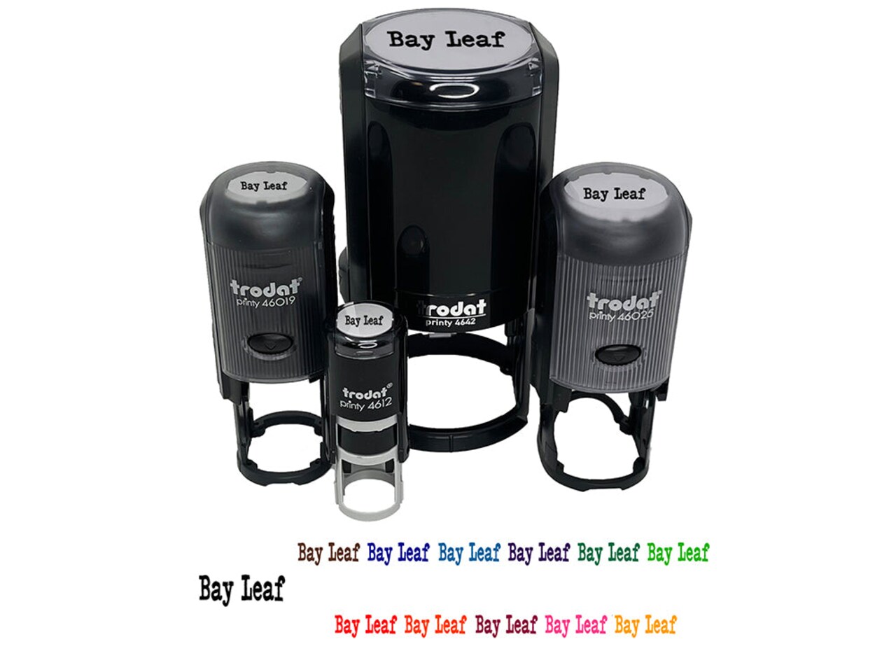 Bay Leaf Herb Fun Text Self-Inking Rubber Stamp for Stamping Crafting Planners